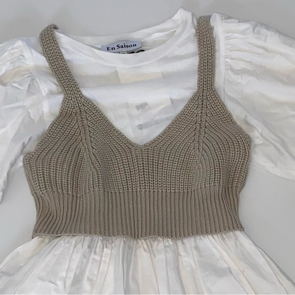 En Saison white and Tan Mini Dress size xs - Picture 5 of 12